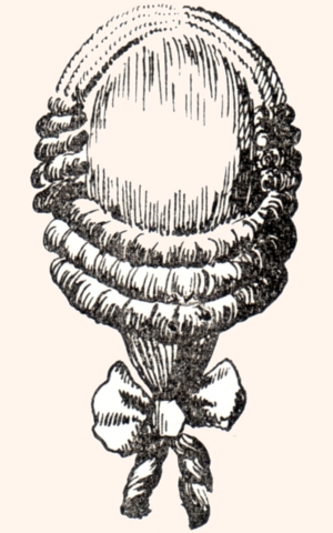 Peruka, ok. 1720