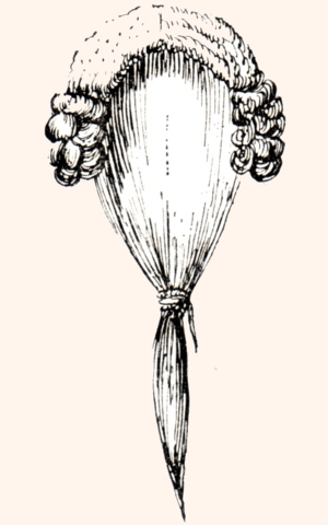 Peruka, ok. 1720