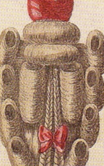 Paryskie fryzury, grafika, 1776